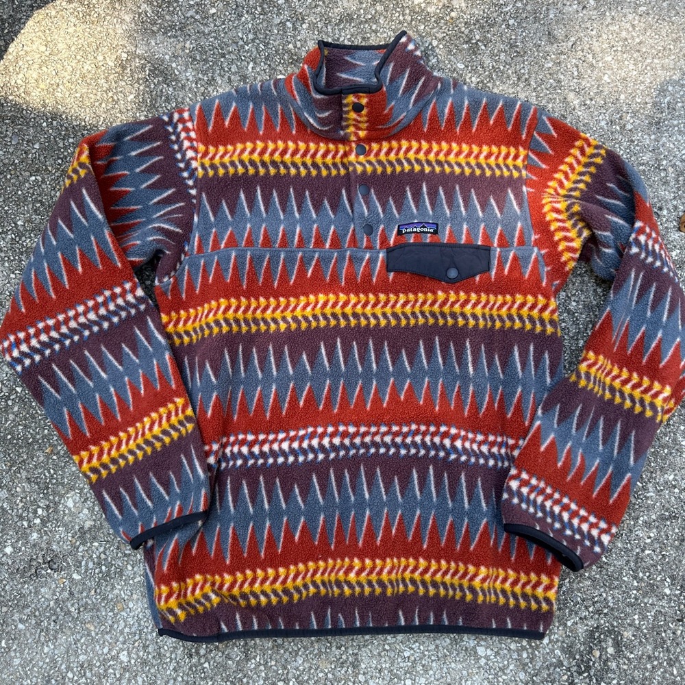 Patagonia Synchilla Snap-T Fleece Pullover Geometric Southwestern Mens Medium